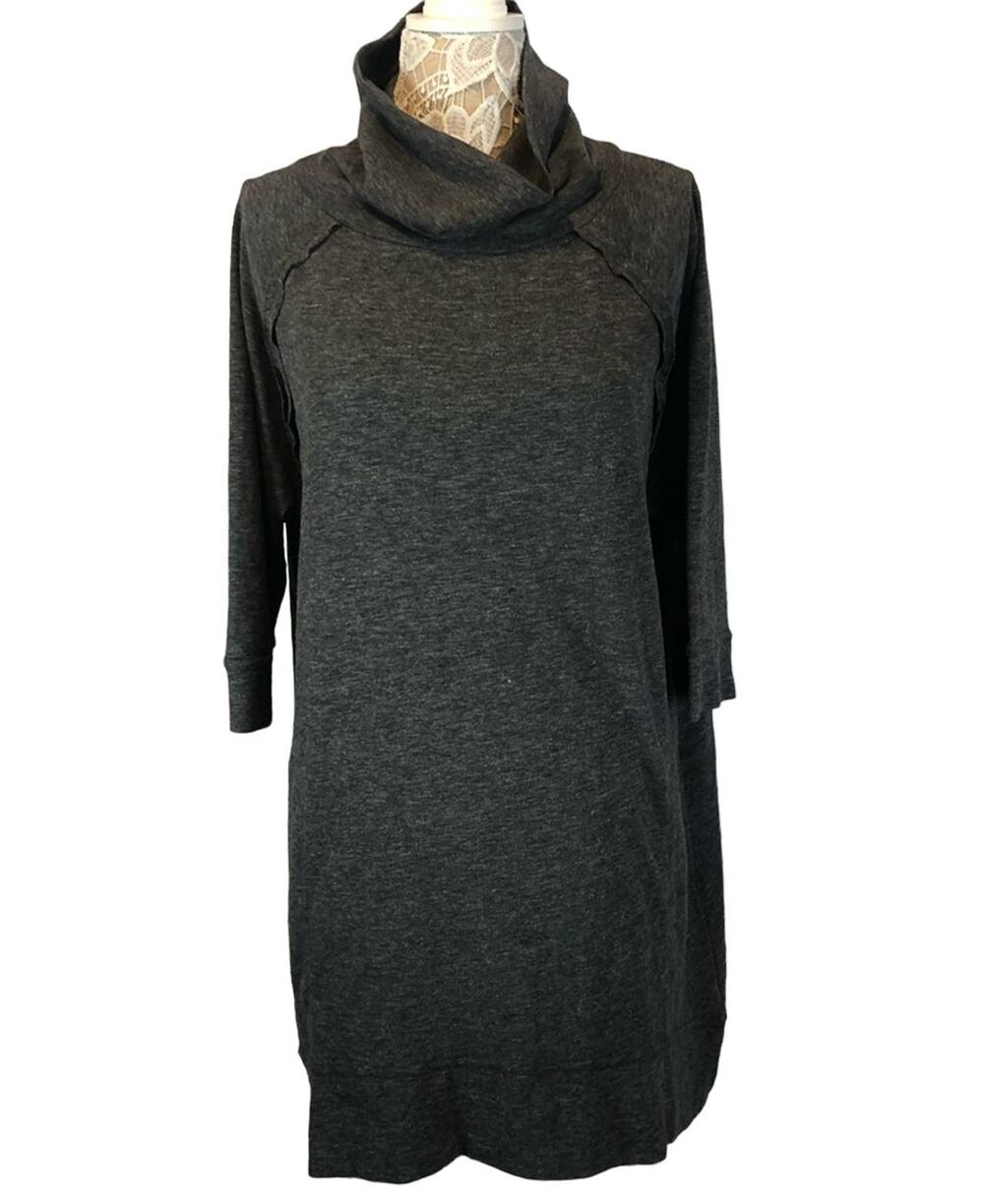 Anthropology ANAMA turtleneck gray high low sweater dress size large